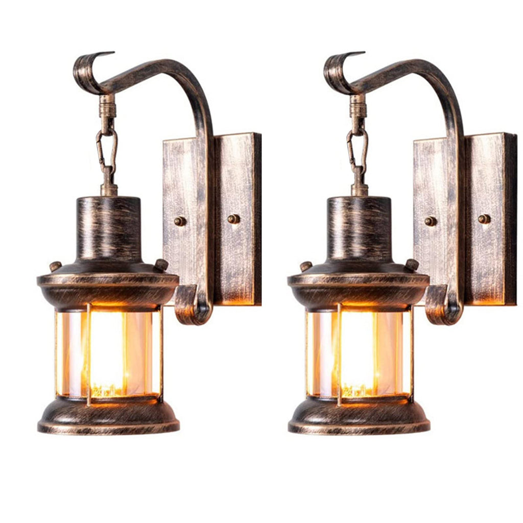 Style Battery Operated Wall Sconces Set Of 2,Rustic Wall Light Fixtures With Remote Control,Bronze Metal Wall Lamp Fo