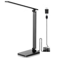 LED Desk Lamp for Home Office, 3 Levels Dimmable Desk Light with USB Charging Port, Small Study Lamp, Reading Light for Table