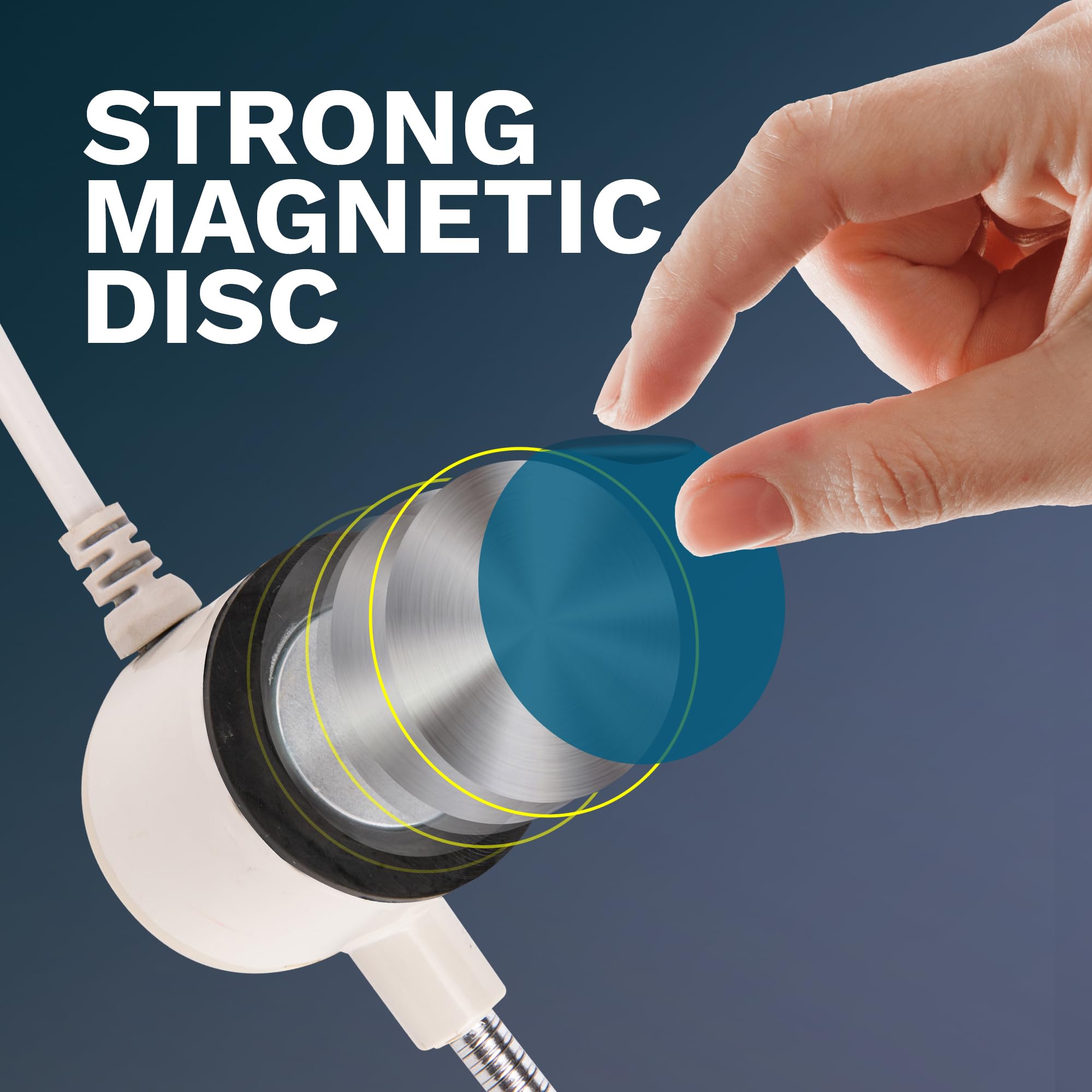 Sewing Machine Light - Magnetic 60 LED Work Lights, 2 Pack with 4 Mounting Discs, Flexible Gooseneck, Black Metal