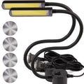 Sewing Machine Light - Magnetic 60 LED Work Lights, 2 Pack with 4 Mounting Discs, Flexible Gooseneck, Black Metal