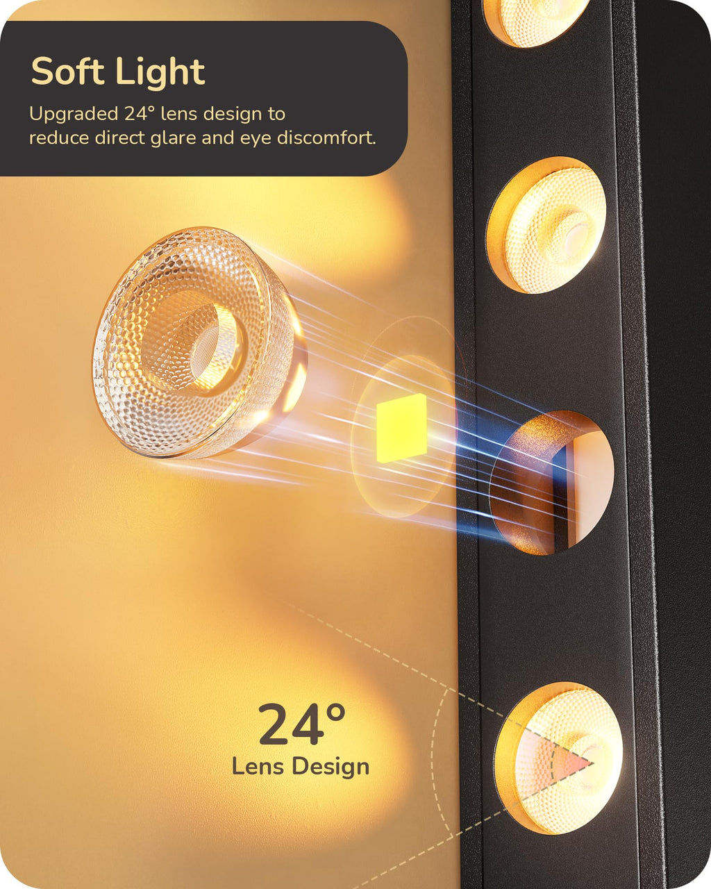 LED Corner Floor Lamp, Standing Light with Motion Sensor, 2700K-6500K Eye Caring Dimmable Lamps with Remote Control
